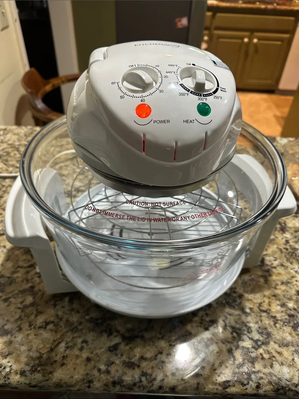 White Air Fryer Halogen Countertop Oven - White